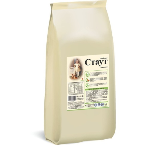 Стаут сухой корм для котят всех пород с цыпленком и рисом - 15 кг фото 1