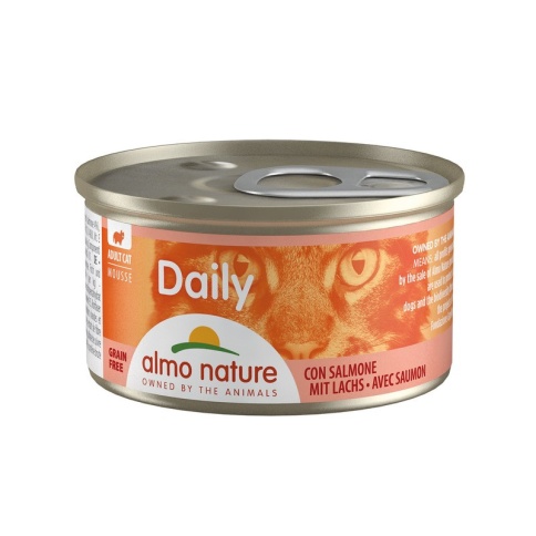 Almo Nature Daily Menu Adult Cat Mousse Salmon консервы нежный мусс для взрослых кошек меню с лососем - 85 г фото 2