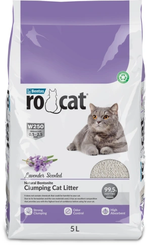 Наполнитель Ro Cat комкующийся без пыли с ароматом лаванды, 4.25 кг фото 1