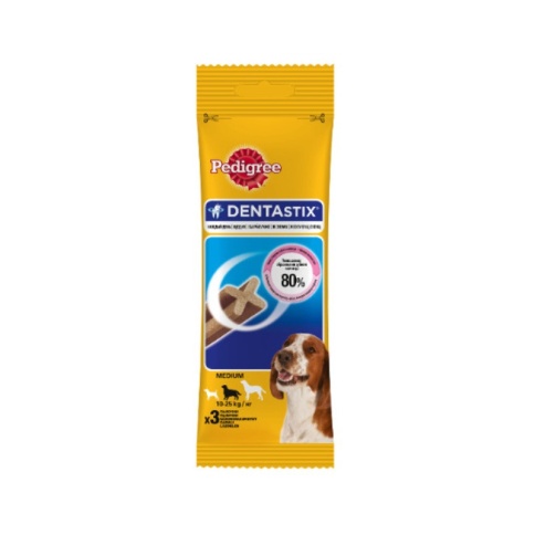 Pedigree Denta Stix лакомство для взрослых собак средних пород с мясом - 77 г фото 2