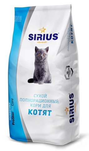 Sirius Сухой корм для котят с мясом птицы - 400 г фото 1