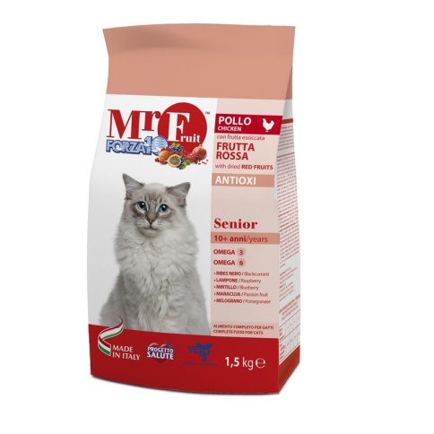 Forza10 Mr Fruit для пожилых кошек на основе курицы и рыбы - 1.5 кг фото 2