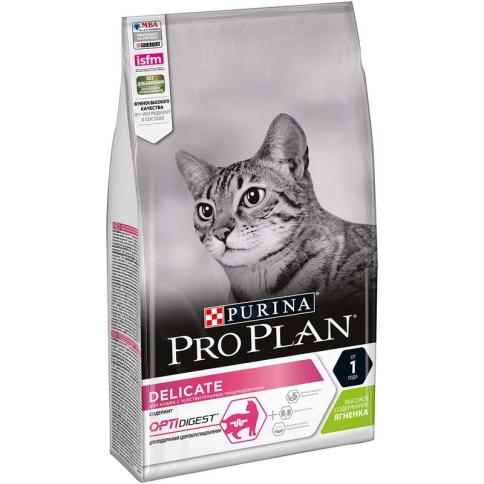 Purina Pro Plan для кошек с чувствительным пищеварением и привередливых к еде с ягненком 1.5 кг фото 2
