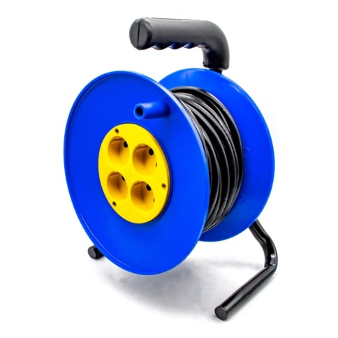 Удлинитель на катушке УС-4-40 4 розетки, без заземления, ПВС 2х1,5, 40м (1/1) фото 1