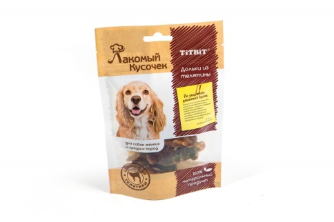 TitBit Лакомый кусочек Дольки из телятины 60 г фото 1