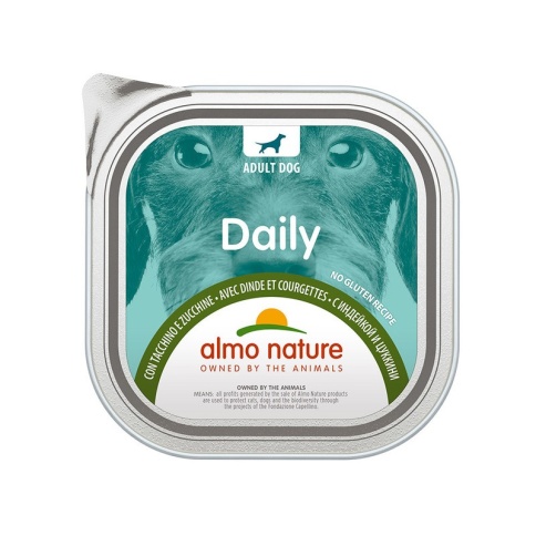 Almo Nature Daily Menu Adult Dog Turkey & Courgette консервы для взрослых собак с индейкой и цуккини - 300 г фото 2