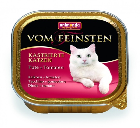 Animonda Консервы Vom Feinsten for castrated cats для кастрированных кошек с индейкой и томатами - 100 г фото 1