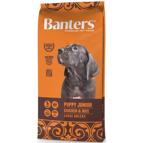 Сухой корм Banters Puppy Junior Large для щенков и беременных/кормящих собак с курицей и рисом - 15 кг фото 1