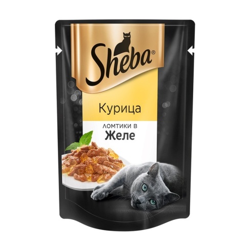 Sheba влажный корм для кошек с курицей в желе 85 г фото 1