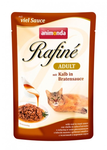 Animonda Паучи Rafine Soupe Adult с телятиной в жареном соусе для взрослых кошек 100 г фото 1