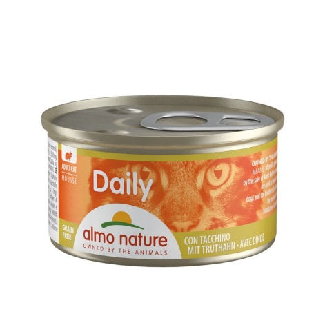 Almo Nature Daily Menu Adult Cat Mousse Turkey консервы нежный мусс для взрослых кошек меню с индейкой - 85 г фото 2