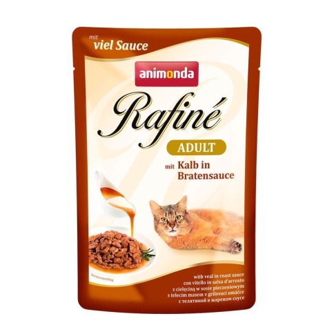 Animonda Паучи Rafine Soupe Adult с телятиной в жареном соусе для взрослых кошек 100 г фото 2