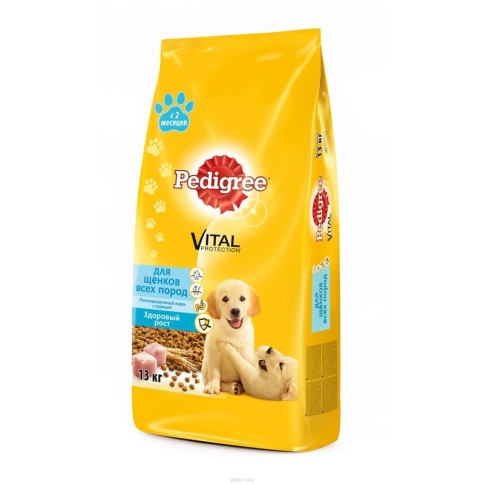 Pedigree сухой корм с курицей для щенков всех пород с 2 месяцев - 13 кг фото 2
