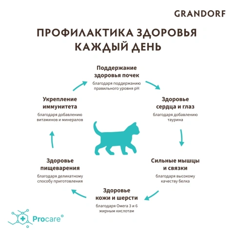 Сухой корм Grandorf Holistic Kitten ягненок с индейкой для котят, 400 г фото 7