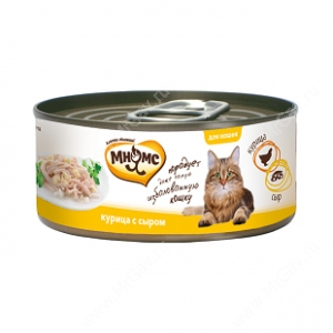 Мнямс консервы Курица с сыром в нежном желе для кошек - 70 г фото 1