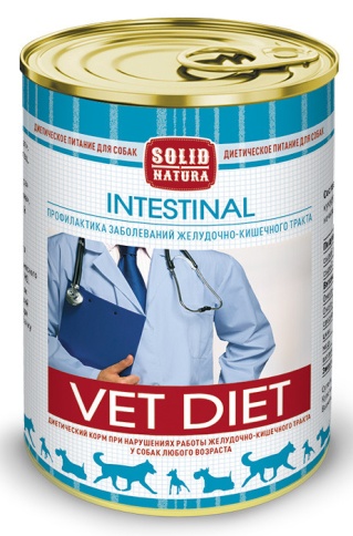 Solid Natura VET Intestinal консервы для собак при заболеваниях ЖКТ - 340 г фото 1