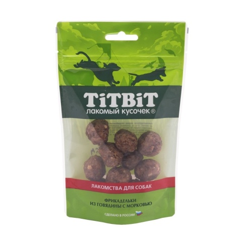 TiTBiT Колбаса Праздничная для собак, золотая коллекция - 80 г фото 1