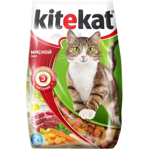 Kitekat сухой корм для взрослых кошек Мясной пир - 15 кг фото 2