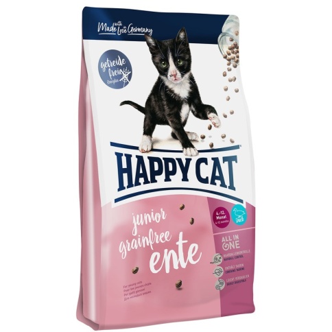 Happy Cat Supreme Junior Grainfree Ente сухой беззерновой корм для молодых кошек с уткой - 300 г фото 2