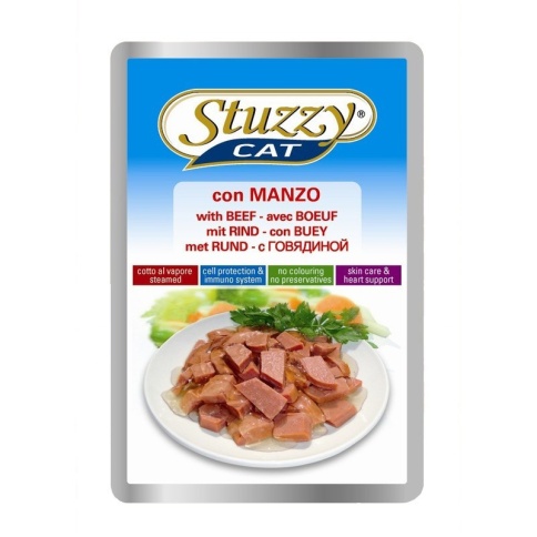 Stuzzy Cat для кошек в паучах с говядиной - 100 г фото 2