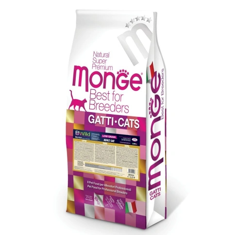 Сухой корм Monge BWild Low Grain с мясом зайца для взрослых кошек, 10 кг фото 1