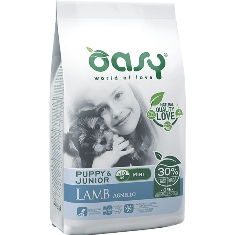 Oasy Dry Dog OAP Puppy Mini сухой корм для щенков мелких пород с ягненком - 2,5 кг фото 1