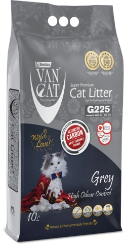 Van Cat комкующийся наполнитель без пыли с ароматом активированный уголь, без пыли, 10 л фото 1
