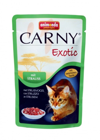 Animonda Паучи Carny Exotic с мясом страуса для кошек Цена за упаковку 85 г фото 1