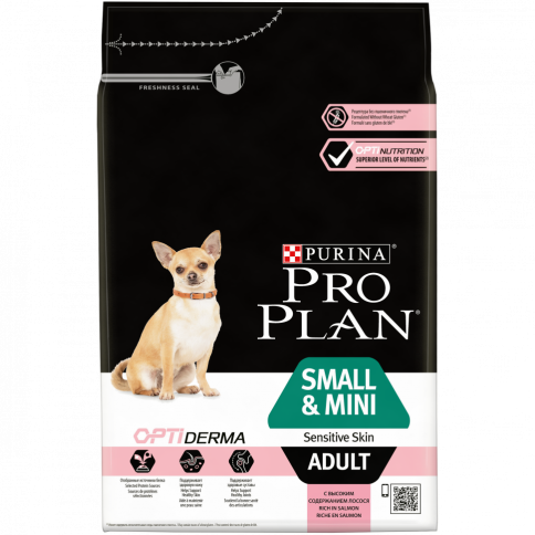 Purina Pro Plan Adult Small & Mini Sensitive Skin 3 кг фото 3
