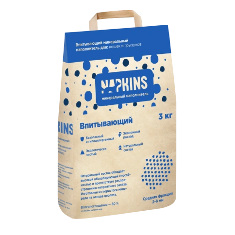 Наполнитель Napkins впитывающий, 6л фото 1