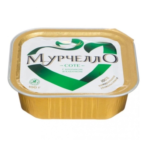 Мурчелло влажный корм для кошек соте с кроликом и кабачком 100 г фото 1