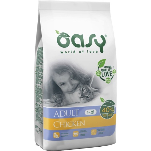 Oasy Dry Cat сухой корм для взрослых кошек с курицей - 300 г фото 1