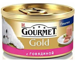 Консервы Gourmet Gold паштет для кошек с говядиной - 85 г фото 1