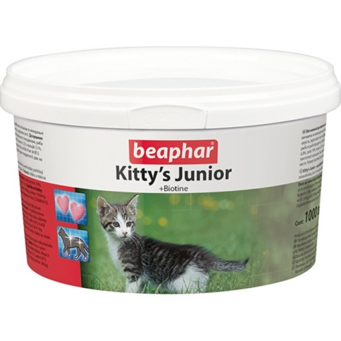 Лакомство Beaphar Kitty`s Junior для котят витаминизированное сердечки - 1000 таб 1 ш фото 1