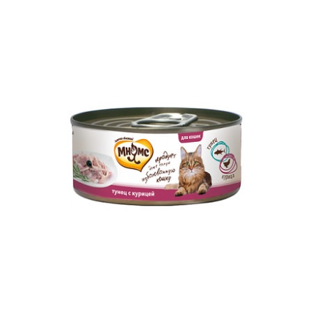 Мнямс консервы Тунец с курицей в нежном желе для кошек - 70 г фото 1