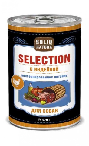 Solid Natura Selection Индейка влажный корм для собак в жестяной банке 970 г фото 1