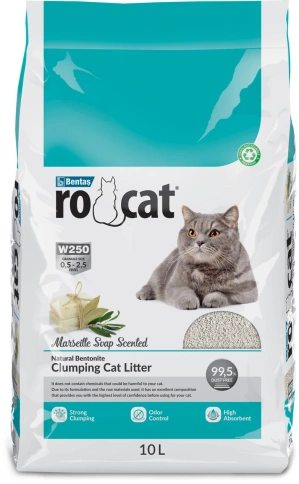 Наполнитель Ro Cat комкующийся с ароматом без пыли марсельского мыла, 8.5 кг фото 1