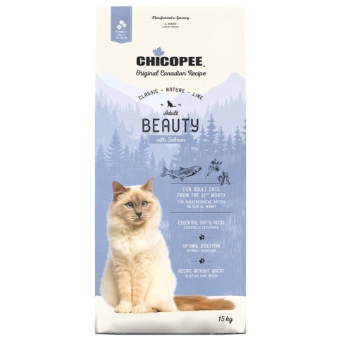 Chicopee CNL Cat Adult Beauty сухой корм для взрослых кошек с лососем фото 1