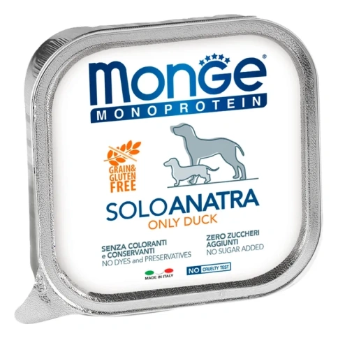 Влажный корм Monge Monoprotein Solo паштет из утки для собак, 150 г фото 4
