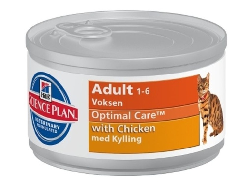 Hill's Science Plan Optimal Care консервы для кошек с курицей - 82 г фото 1