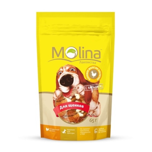Molina Лакомство для щенков Куриное филе на косточке 65 г 1 ш фото 1