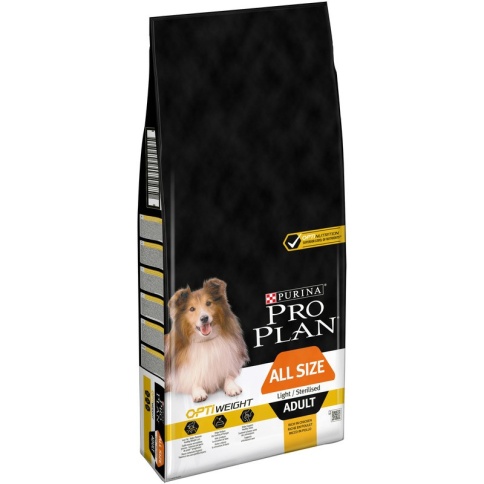 Сухой корм Purina Pro Plan Light Sterilised для взрослых собак склонных к избыточному весу и/или стерилизованных с курицей и рисом - 14 кг фото 1