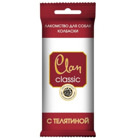 Clan Classic лакомство для собак мини колбаски с телятиной - 10 г фото 1