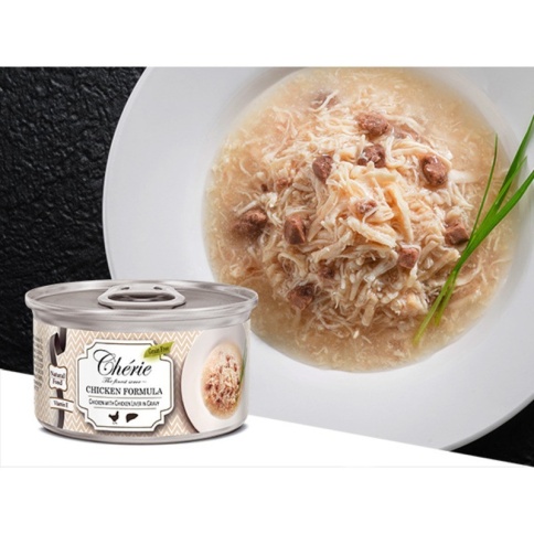 Pettric Shredded Chicken Корм влажный рубленная курица с бурым рисом в подливе - 80 г (1 шт) фото 1