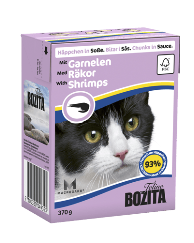 Bozita кусочки в соусе со вкусом креветок для кошек - 370 г фото 1