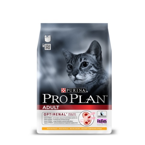 Сухой корм Pro Plan Cat Adult Optirenal для взрослых кошек с курицей - 1,5 кг фото 1