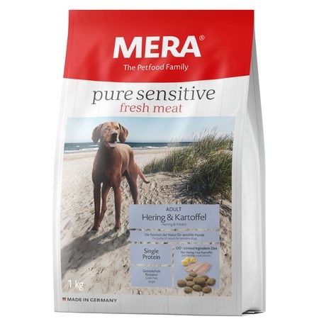 Mera Рure Sensitive Adult Hering & Kartoffel сухой корм для взрослых собак с сельдью и картофелем - 1 кг фото 1