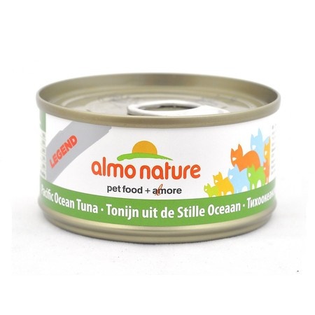 Almo Nature Legend Adult Cat Pacific Tuna консервированный корм с цельными кусочками тунца в бульоне для взрослых кошек - 70 г фото 1