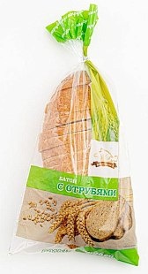 Батон 400г с отрубями Крымхлеб, уп. нарезка фото 1