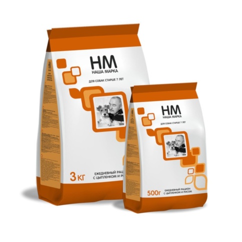 Наша Марка корм для собак старше 7 лет с цыпленком и рисом 15 кг фото 2